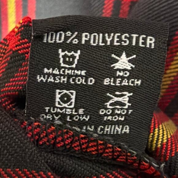 Dixxon X Meshuggah Immutable Flannel Shirt DFC Youth SZ M Black Red Orange NWOT - Picture 5 of 9